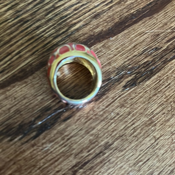 Coach red and gold size 7 coach ring - Picture 3 of 3